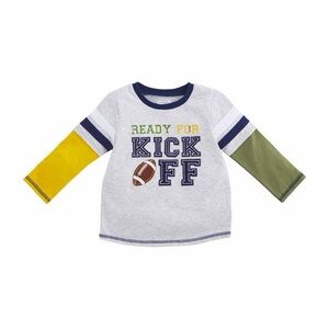 NWT Mud Pie Long Sleeve Ready For Kickoff Football Shirt 2T-3T